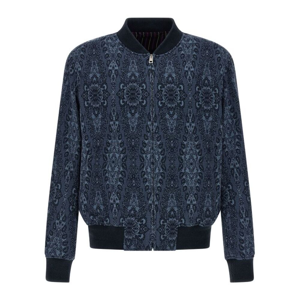 Etro Blue Cotton Men's Bomber